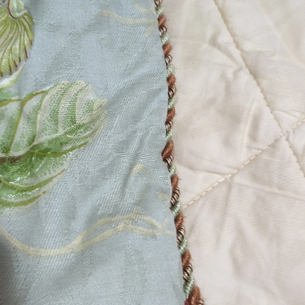 Waverly Opal Spring Queen Heavy 100% Cotton Floral Butterfly Cottage Comforter